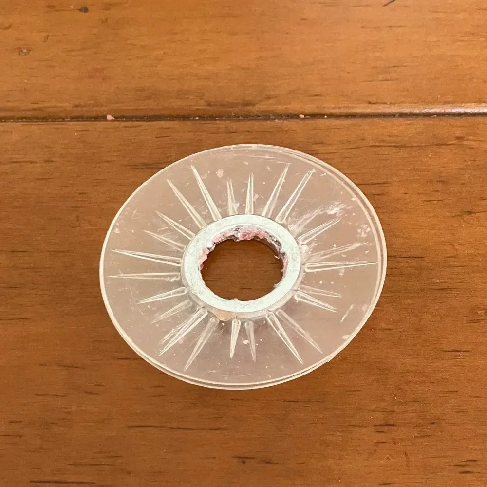 Two (2) Plastic Candle Wax Drip Catchers